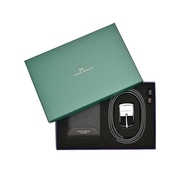 Tumbled Leather Wallet & Silver Buckle Belt Gift Set
